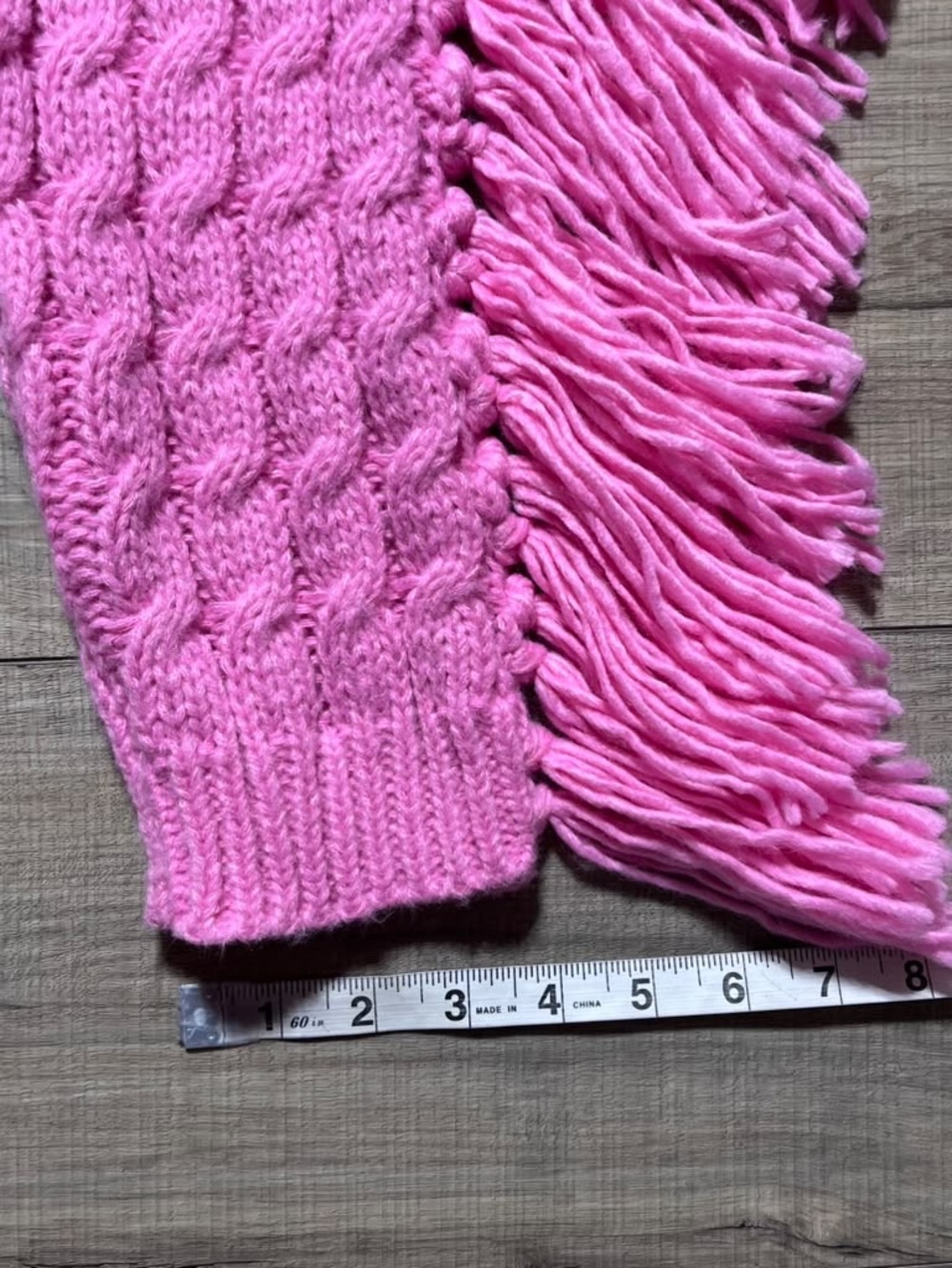 Hot & Delicious Womens Cable Knit Pull On Pants With Finge Size Medium Pink - Picture 8 of 9